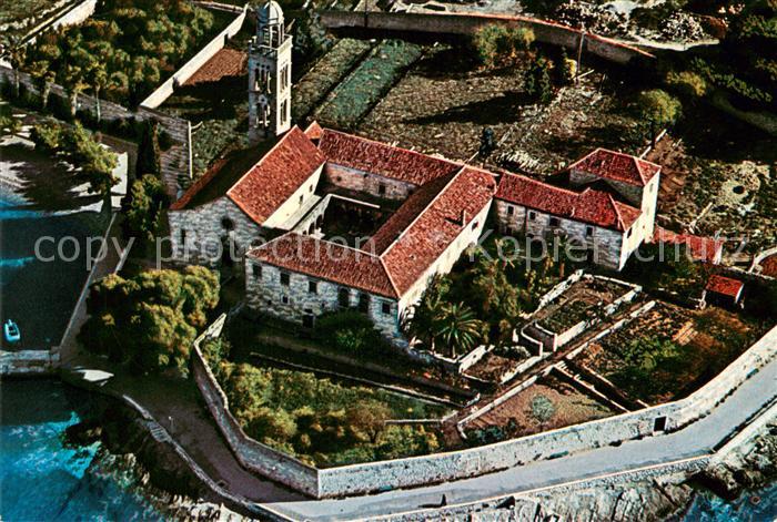 Hvar Franziskanerkloster 15. Jhdt. Fliegeraufnahme