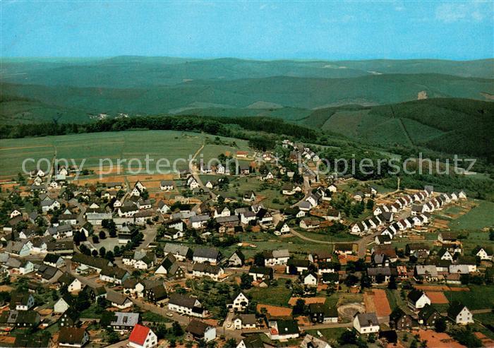 Weitefeld Hoehenluftkurort im Westerwald Fliegeraufnahme