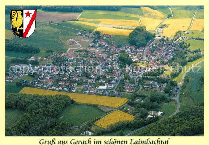 Gerach Oberfranken im Laimbachtal Wappen Fliegeraufnahme