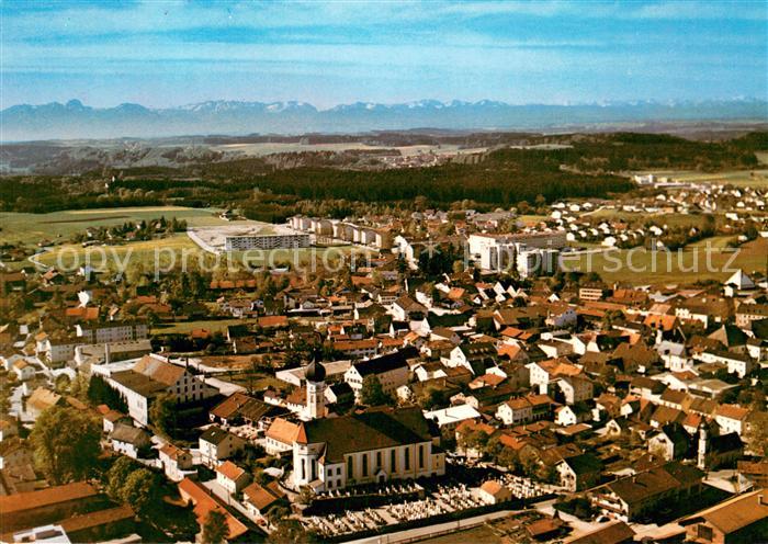 Grafing Muenchen Alpenkette Fliegeraufnahme