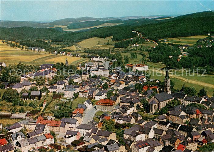 Naila Ort im Frankenwald Fliegeraufnahme