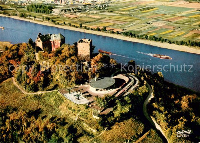 Bad Breisig Burg Rheineck am Rhein Fliegeraufnahme