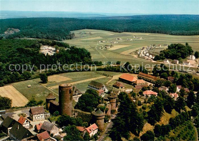 Trendelburg Burghotel Fliegeraufnahme