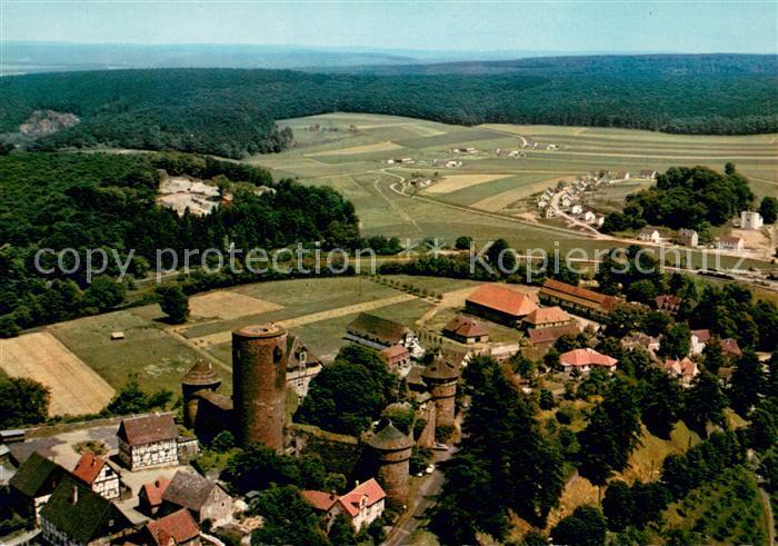 Trendelburg Burghotel Fliegeraufnahme