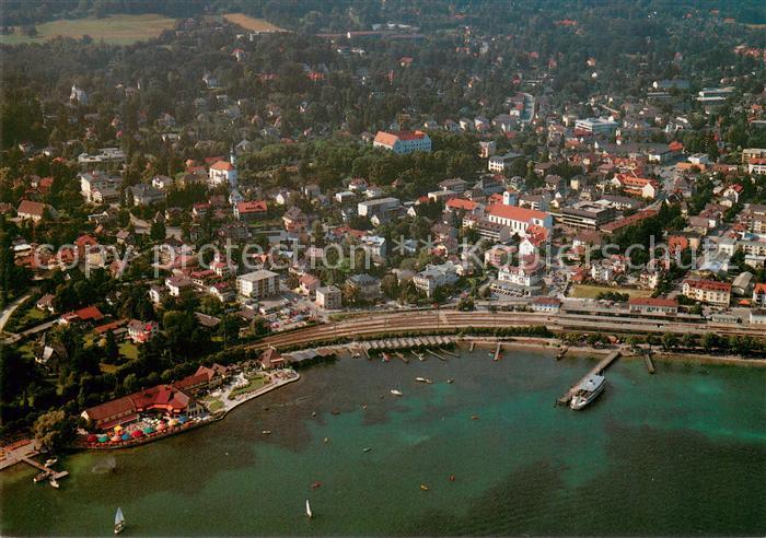 Starnberg Starnbergersee Bayern am Starnberger See Fliegeraufnahme