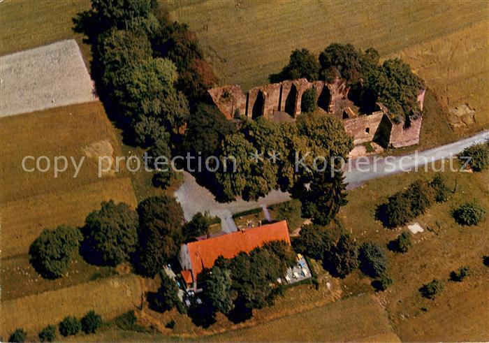 Euerdorf Cafe Ruine Aura Fliegeraufnahme