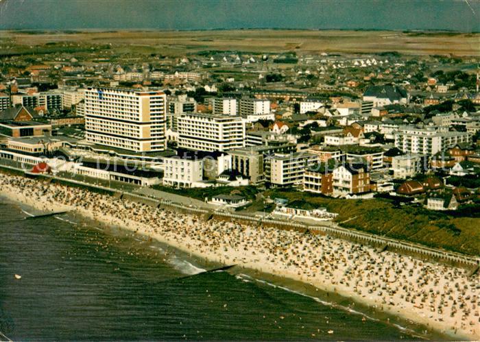 Westerland Sylt Kurzentrum Strand Fliegeraufnahme