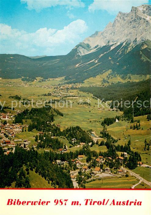 Biberwier Tirol Panorama mit Blick zur Zugspitze Wettersteingebirge Fliegeraufna