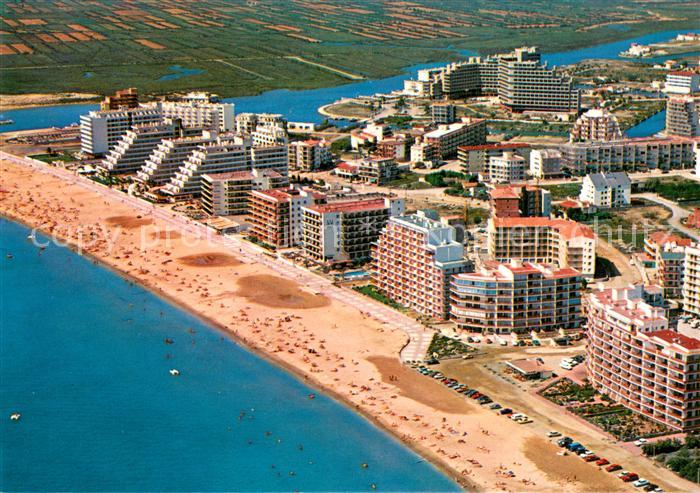 Rosas Costa Brava Cataluna Zona hotelera vista aérea