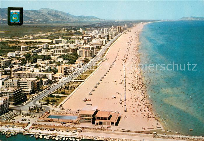 Gandia La playa vista aérea