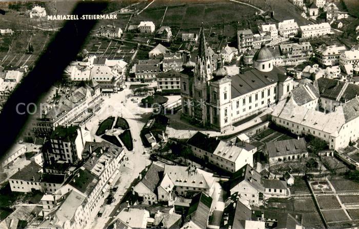 Mariazell Steiermark Zentrum Kirche Fliegeraufnahme