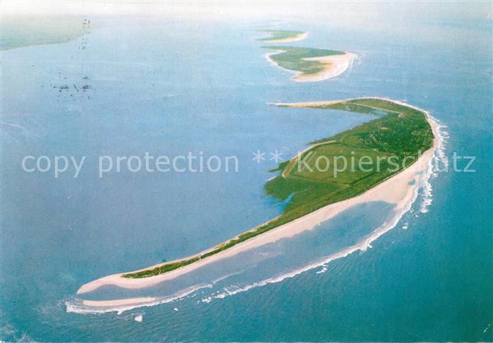 Wangerooge Nordseebad mit Inseln Spiekeroog und Langeoog und Festland Fliegerauf