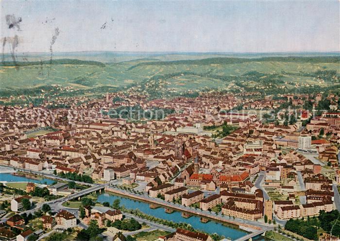 Heilbronn Neckar Hoehengaststaette Hoch auf dem Wartberg Fliegeraufnahme