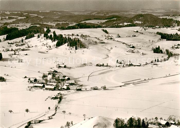 Maierhoefen Allgaeu Winterlandschaft Fliegeraufnahme