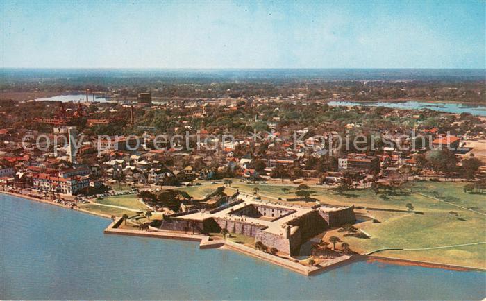 St Augustine Beach Aerial view of Castillo de San Marcos