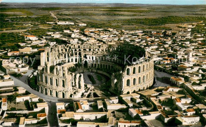El-Djem Thydrus Vue du Colisee Ruines Romaine V