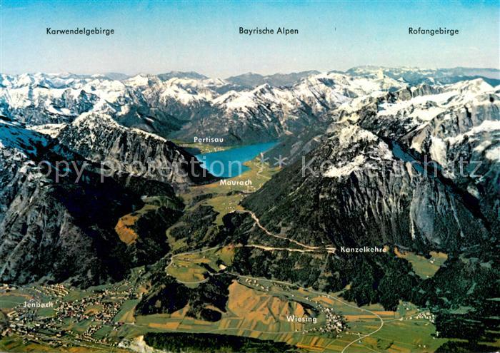 Maurach Achensee Fliegeraufnahme mit Jenbach Wiesing Karwendelgebirge Bayrische