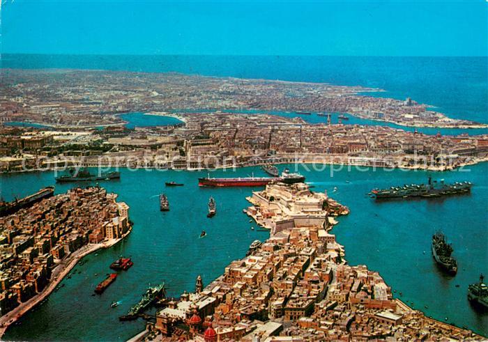 Malta The Grand Harbour Air view