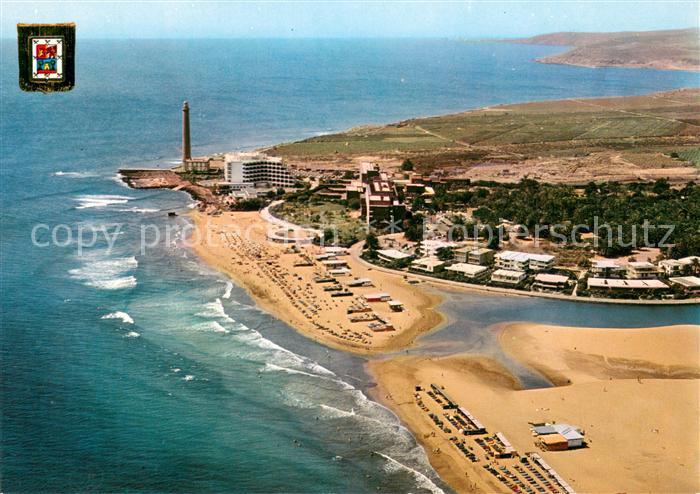 Maspalomas Faro y Lago Fliegeraufnahme