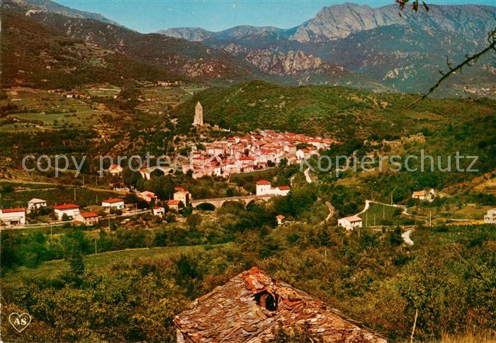 Olargues Village medieval Vue generale