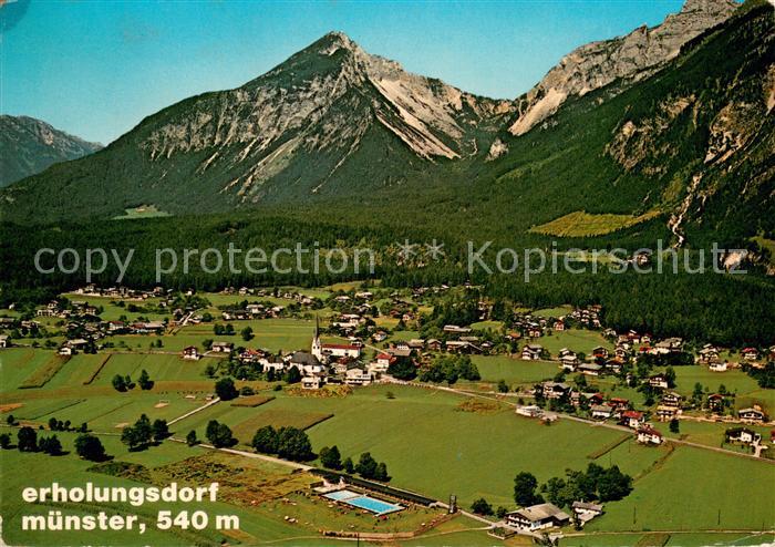 Muenster Tirol Fliegeraufnahme mit Rofangebirge