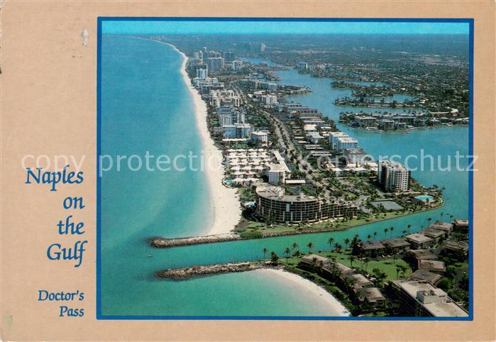 Naples Florida Aerial panoramic view looking north from Doctors Pass