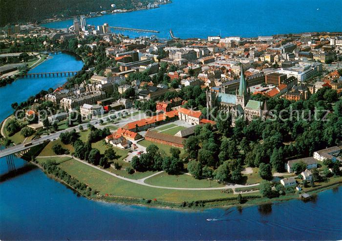 Trondheim Centrum Fliegeraufnahme