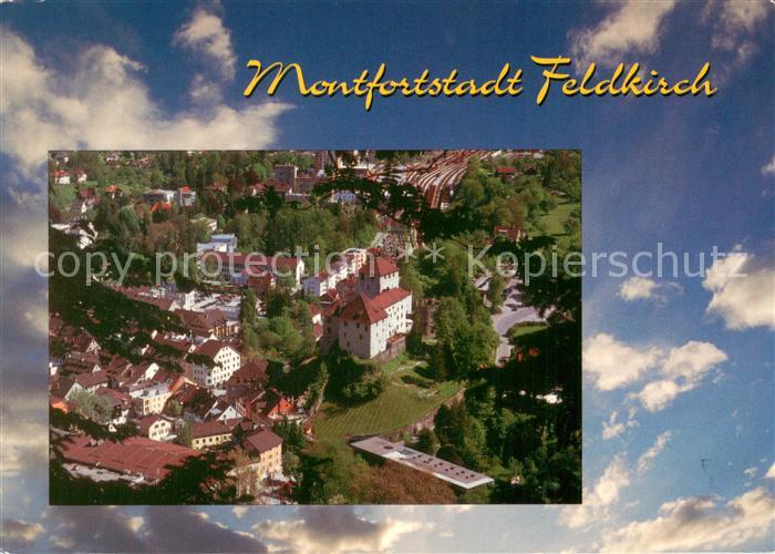 Feldkirch Vorarlberg Fliegeraufnahme mit Schattenburg