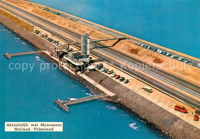 Afsluitdijk met Monument Fliegeraufnahme