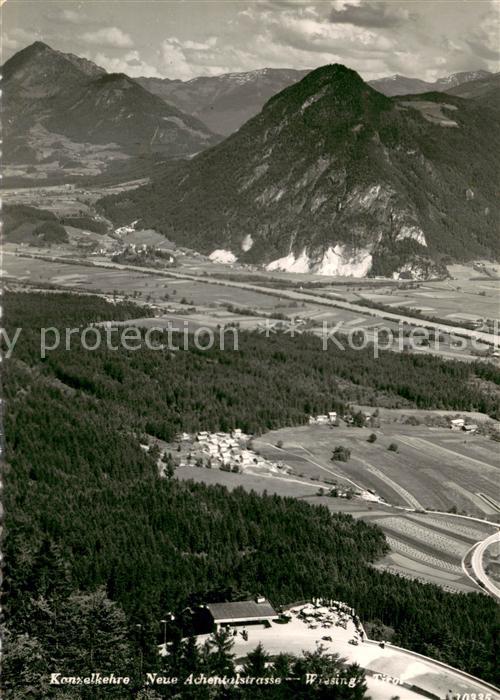 Wiesing Tirol mit Kanzelkehre und Neue Achentalstrasse