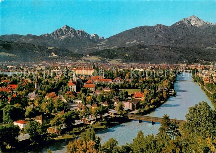 Innsbruck Fliegeraufnahme mit Serlesund Nockspitze