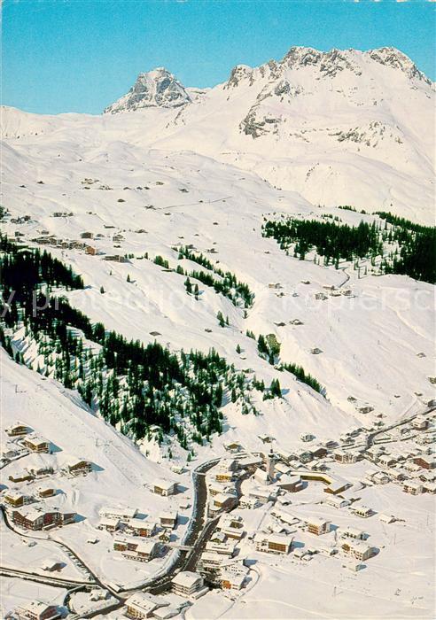 Lech Vorarlberg Fliegeraufnahme mit Oberlech Karhorn und Witterstein