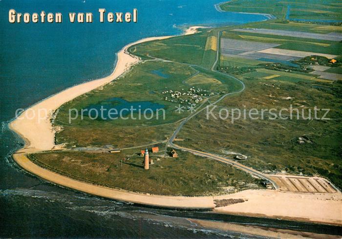Texel Fliegeraufnahme mit Leuchtturm