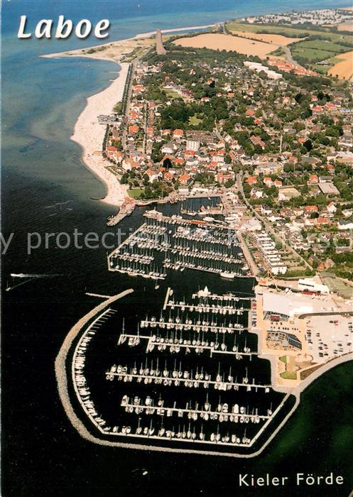 Laboe Fliegeraufnahme mit Yachthafen