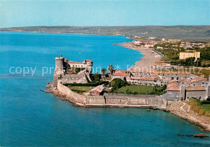 Roma Rom Castello di Santa Severa con Torre Normanna Fliegeraufnahme