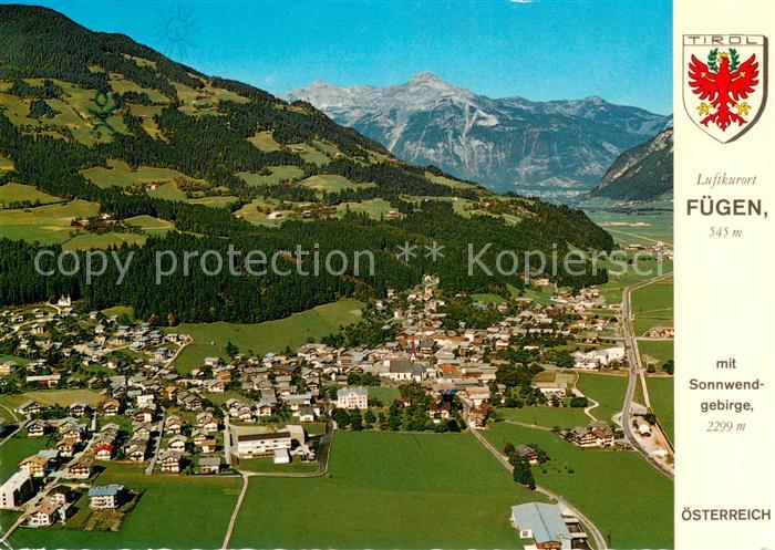 Fuegen Fliegeraufnahme mit Sonnwendgebirge