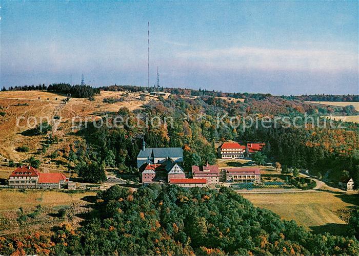 Kloster Kreuzberg Fliegeraufnahme mit Berggasthof Hahn