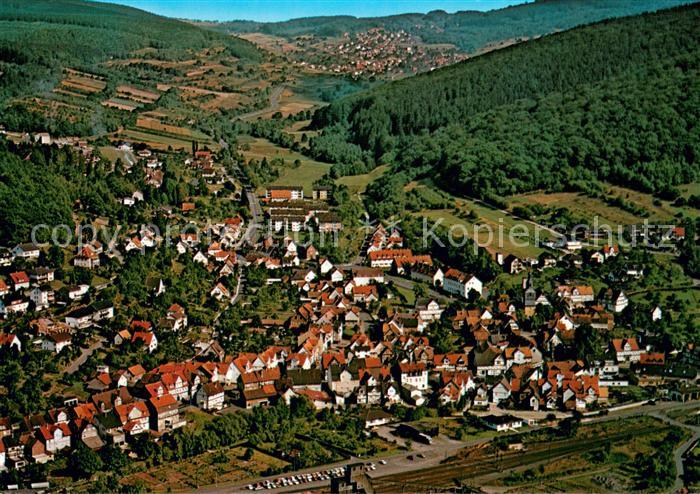 Helsa im Naturpark Meissner Kaufunger Wald Fliegeraufnahme