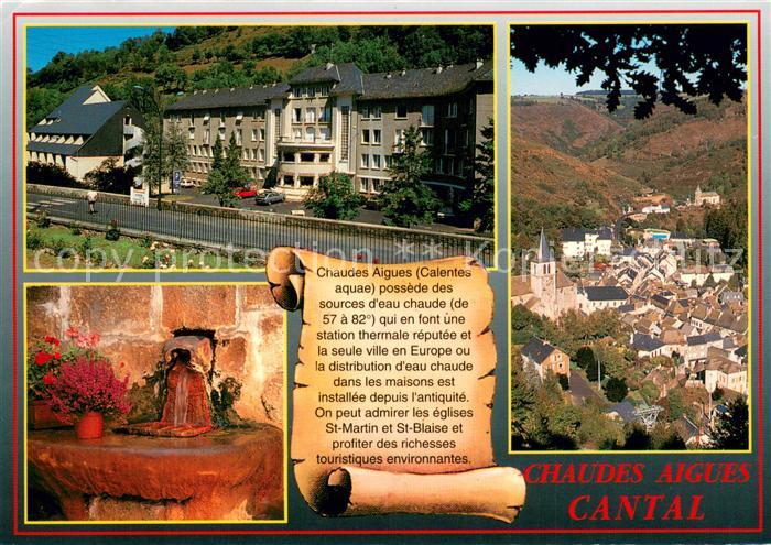 Chaudes-Aigues Station thermale avec sa source ayant l