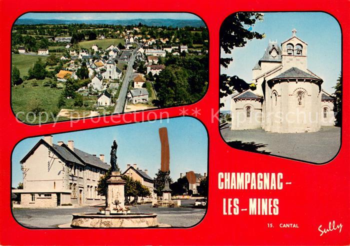 Champagnac-les-Mines Vue generale Eglise La Place et la Font