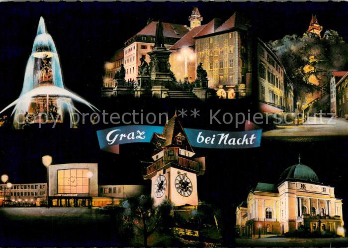 Graz Steiermark Stadtmotive bei Nacht