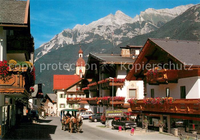 Neustift Stubaital Tirol Ortsmotiv mit Blick zur Serles