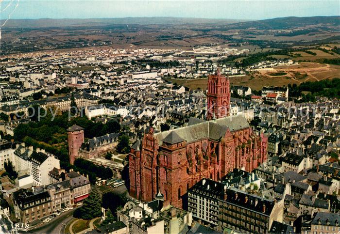 Rodez Vue aerienne la Cathedrale Notre Dame