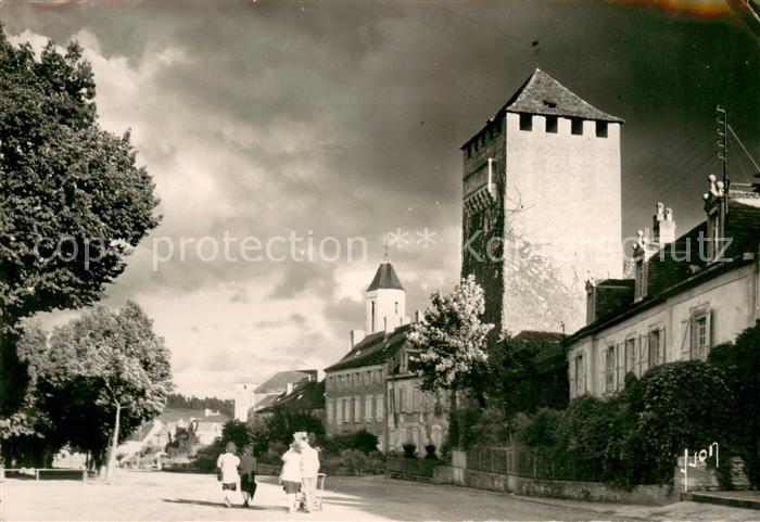 Martel Lot Cours des Fosses vu de la place Gambetta La Tour Tournemire et le clo