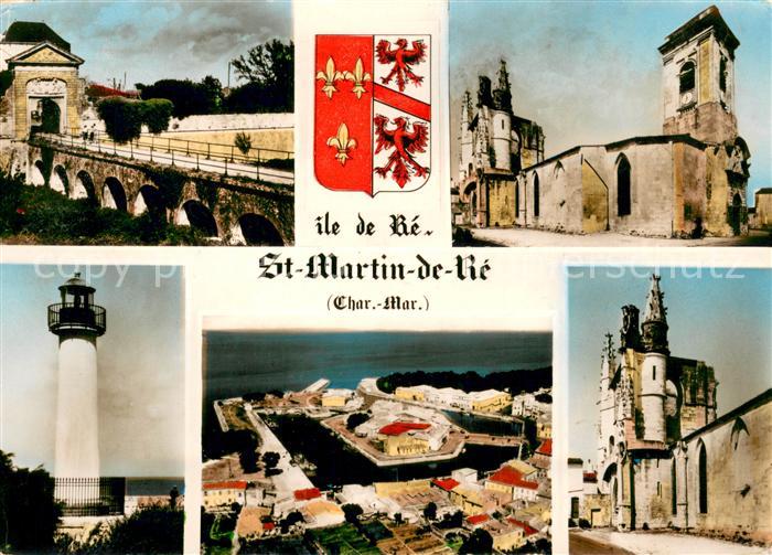 Saint-Martin-de-Re Brücke Leuchtturm Kirche Fliegeraufnahm