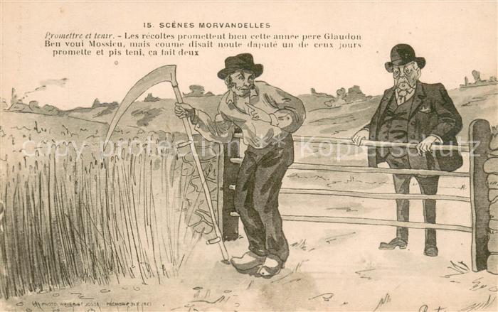 Morvan Le (Region) Scenes Morvandelles Karikaturen