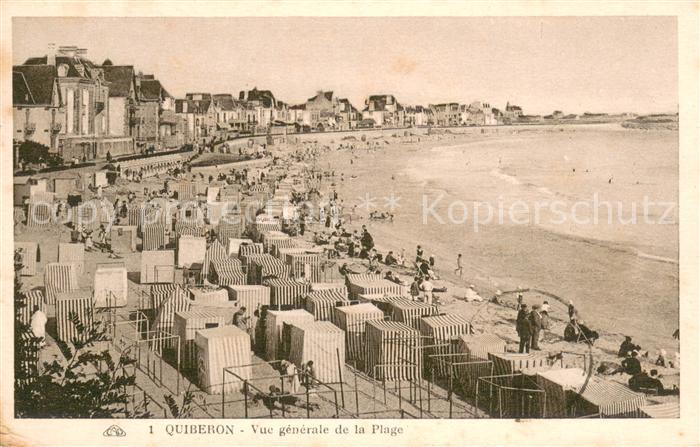 Quiberon Morbihan Vue generale de la Plage