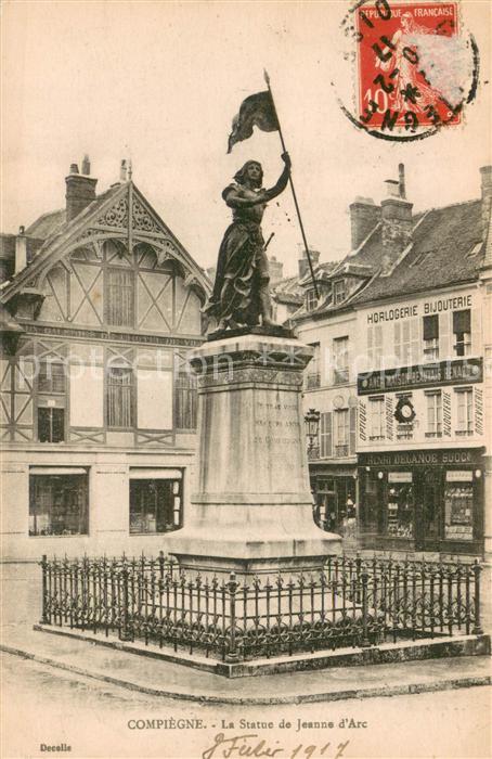 Compiegne Oise La Statue de Jeanne d Arc