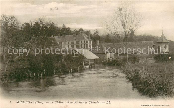 Songeons Le Chateau et la Riviere le Therain