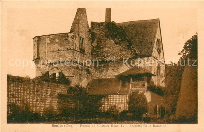 Senlis Oise Ruines du Chateau Henri IV Enceinte Galle Romaine